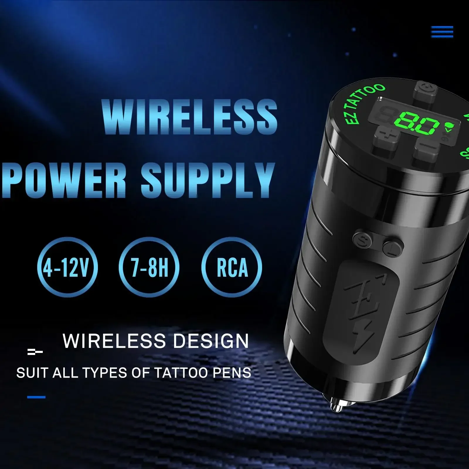 Wireless Charging Tattoo Power Supply RCA Interface Long-lasting Battery Life Tattoo Machine Dedicated Mobile Battery Pack