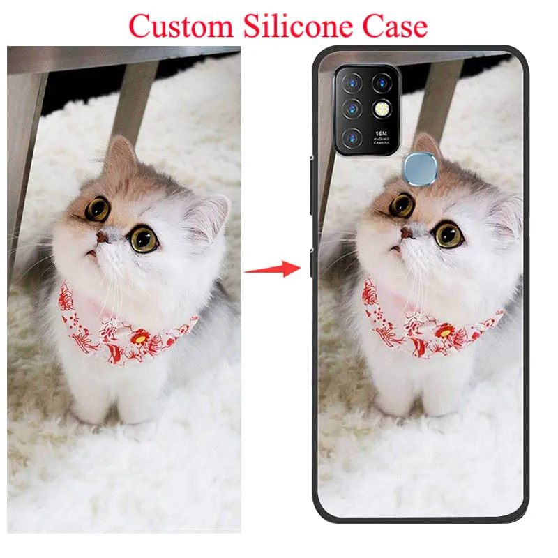 

DIY Customized Black Case For Infinix Hot 10 20 30 Play 12 40 pro 10T Lite Personalized Phone Cover for HOT 50 11S 20i 30i 40i