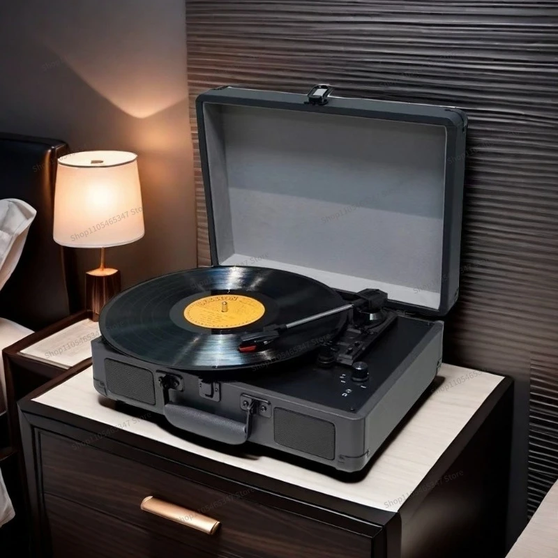 For Vinyl Record Player Retro Phonograph Record Player Bluetooth Audio Speaker Living Room European Ornament Gift
