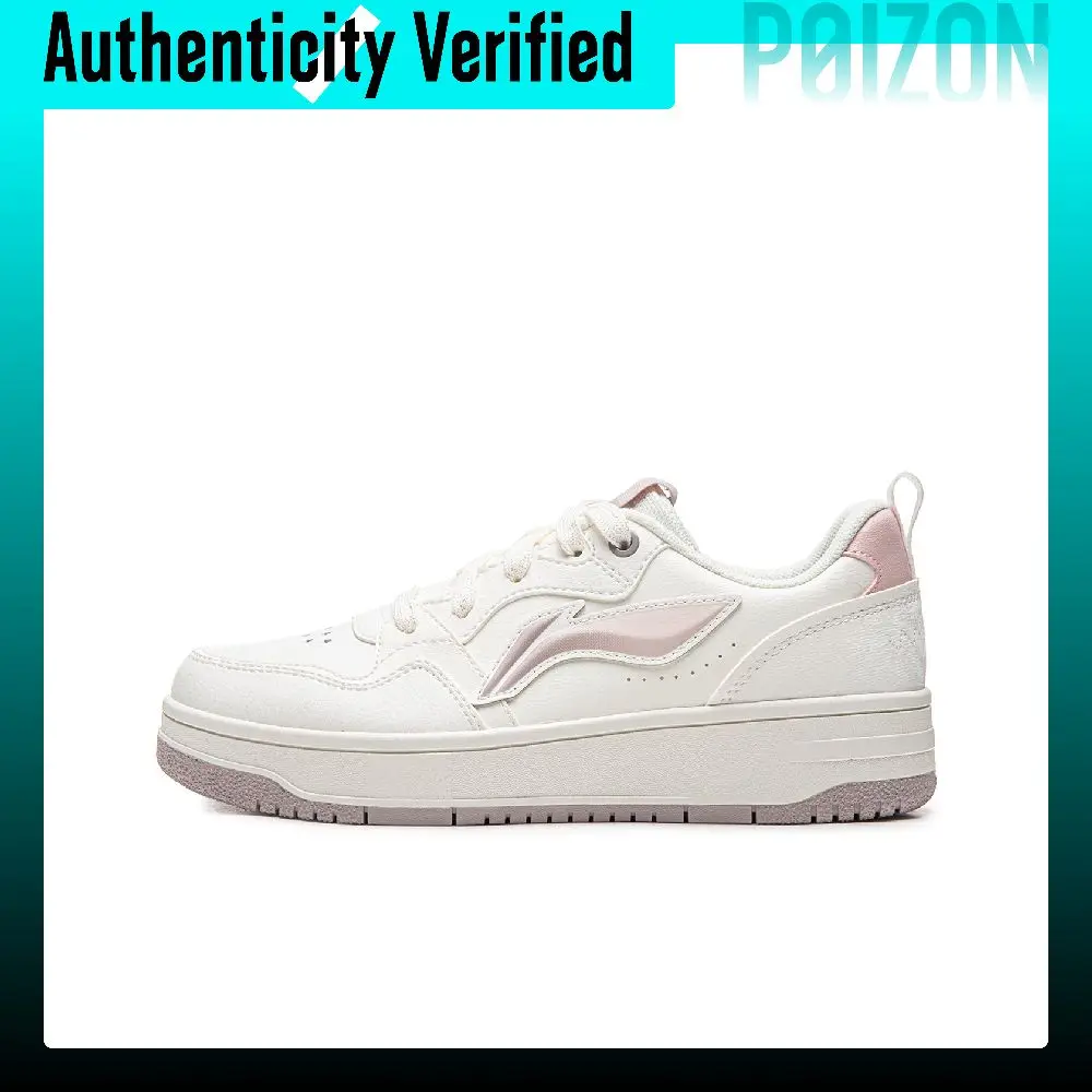 Li Ning Tianji Soft Low top Skateboard Shoes Women's White Pink AGCW068-4