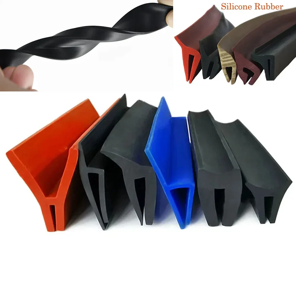 

1-5Meter F U h Door Window EPDM Silicone Rubber Corner Shape Edge Banding Sealing Strip Shower Room Car Glass Weather Strips