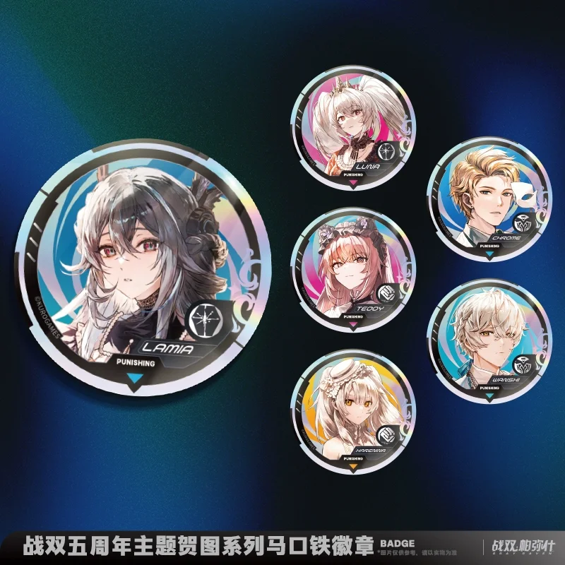 Sunsyea PUNISHING: GRAY RAVEN Official Merch 5th Anniversary Theme Series Badge Lee Bianca Noan Wanshi Lamia Luna Ishmael