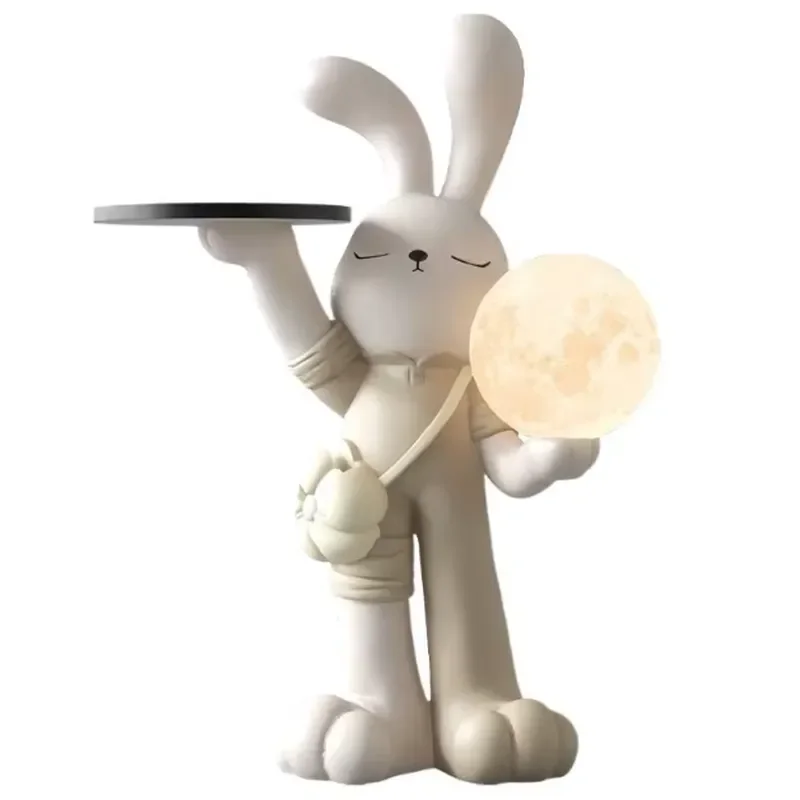 Large Rabbit Living Room Floor Decoration TV Cabinet Sofa Side Advanced Sense Bedroom Lights New Home Moved New Home Gift