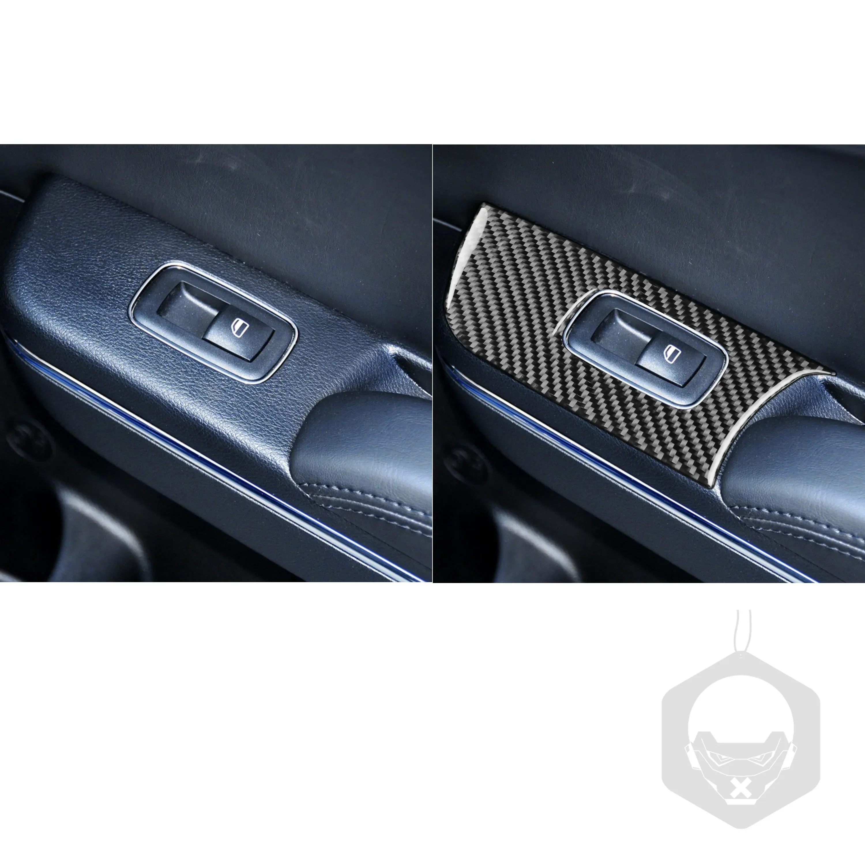 For Dodge Charger 2015-up Accessories Real Soft Carbon Fiber Interior Door Handle Panel Cover Car inside decorative Accessories