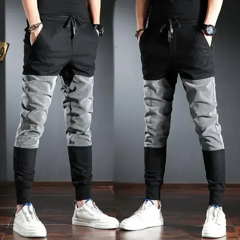 高品質韓国スタイルメンズカーゴパンツ綿 Techwear ルーズ男性ズボン原宿だぶだぶカジュアルスラックスストリートファッションエモ