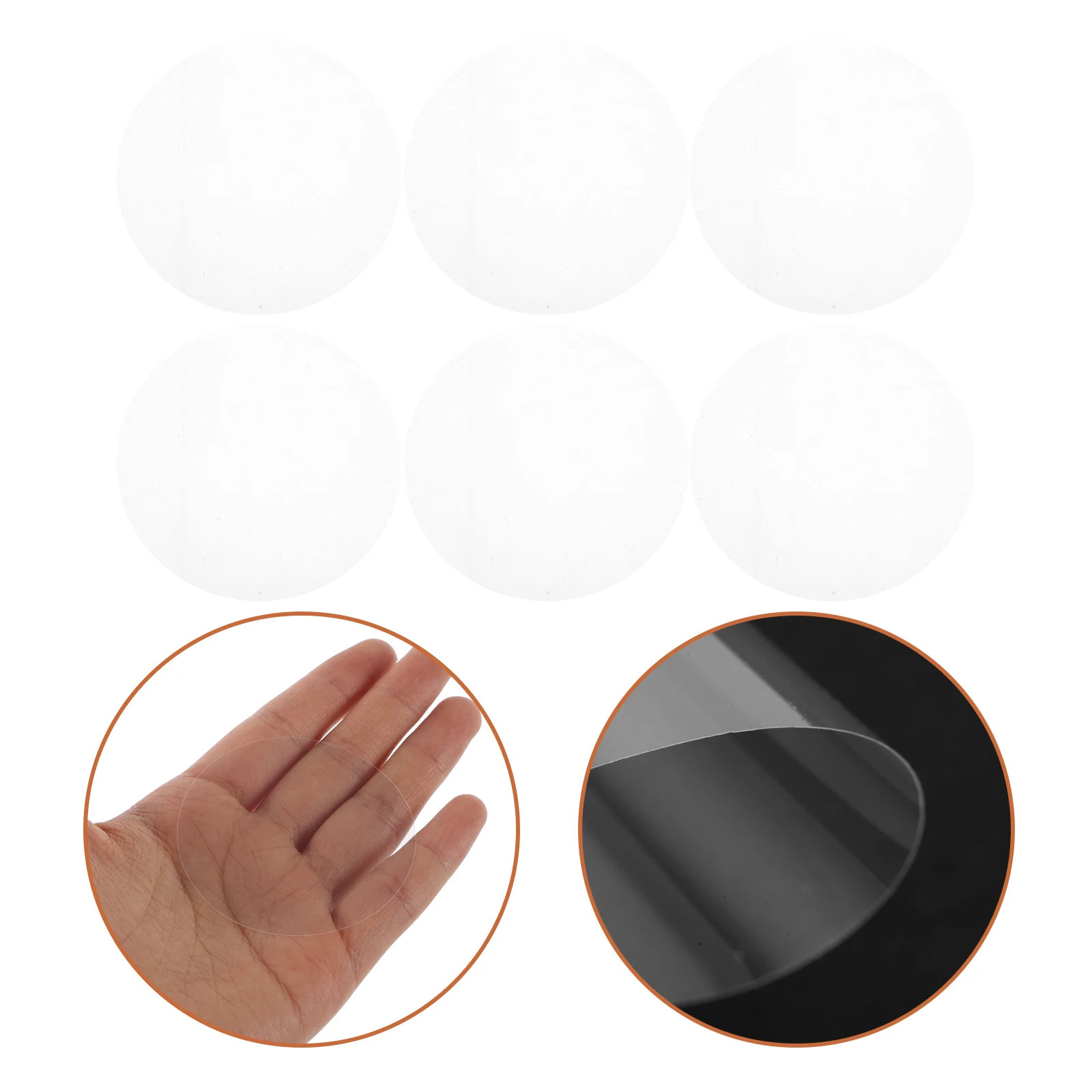 100pcs Badge Film Transparent Plastic Membrane Diy Arts Crafts Supplies Round Button Protective Films Long Term Usage Storage