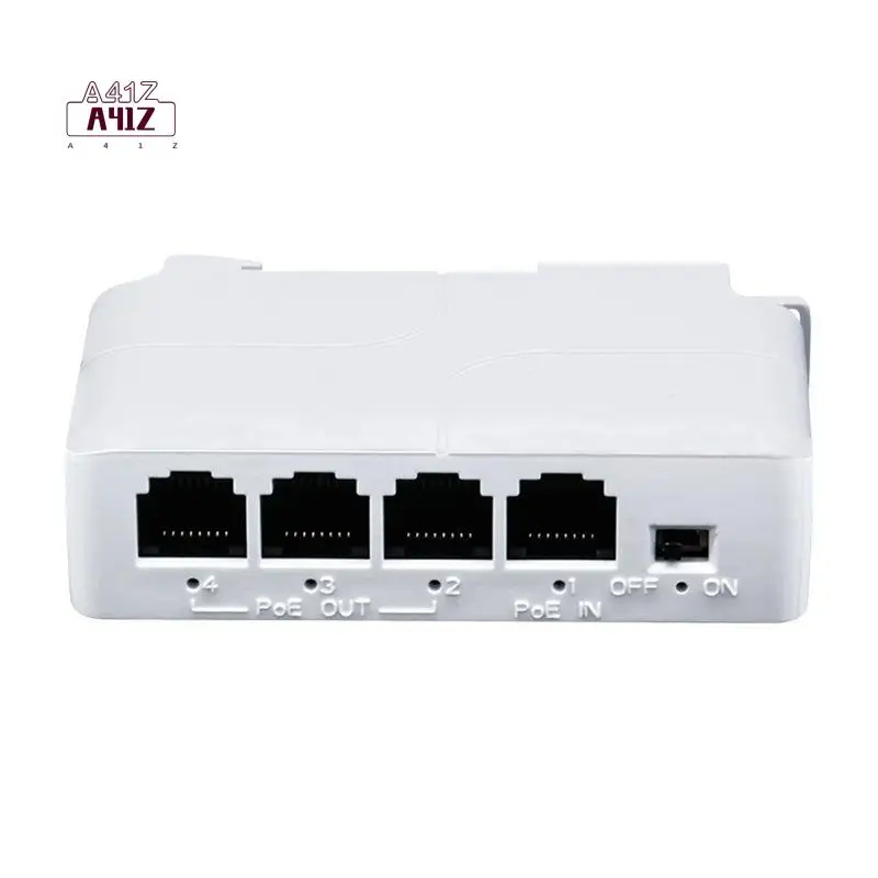 A41Z-1 إلى 3 منافذ Poe موسع Poe مكرر IEEE802.3Af لموسع نقل IP لكاميرا POE Switch NVR IP