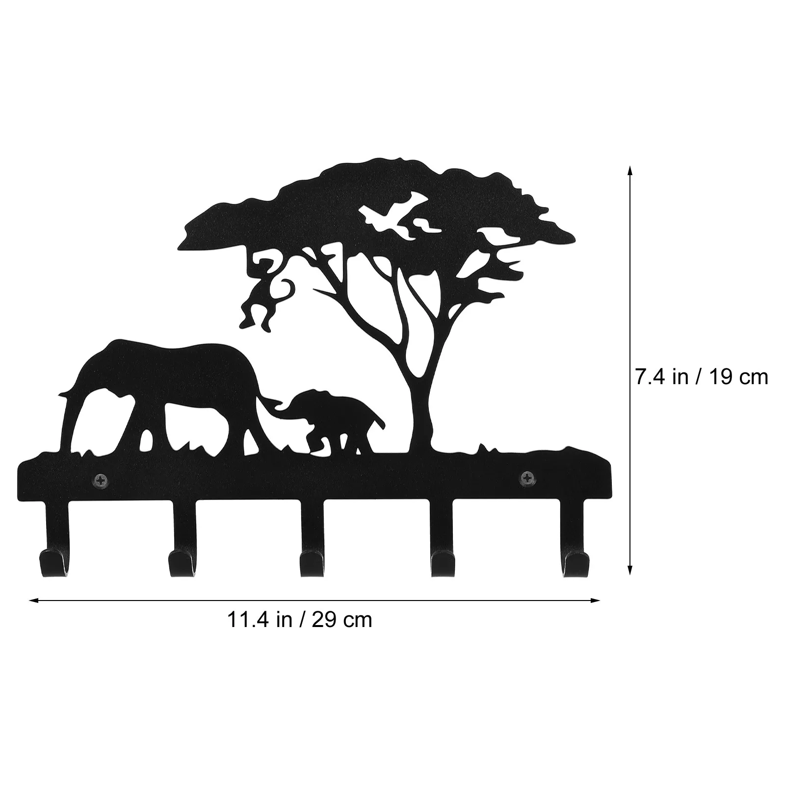 1Pcs Sturdy Iron Elephant Style Wall Mounted Hook for Clothes Towels Hats Keys Space Saving Decorative Hanger Bathroom Bedroom