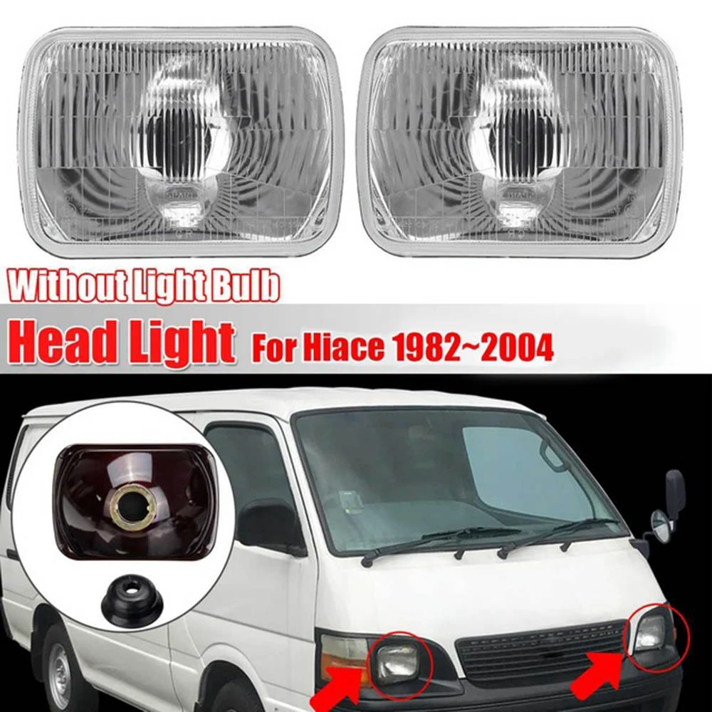 2Pcs Front Headlight Set Lamp for Toyota Hiace RZH 1982-2004(Bulb is Not Included)