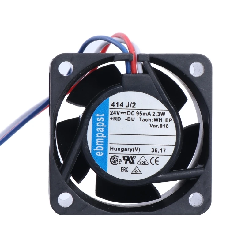 CPU Coolers 414J/2 4x4x2.5 24V 95mA 2.3W 3Pin 4cm Inverters Fan for Inverters Fan QXNF