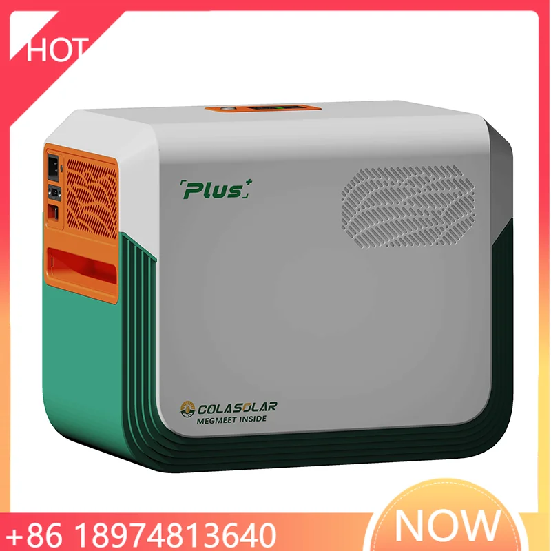 MEGMEET Cola Solar 3.6kwh Lithium Battery Portable Backup Power 2200w Power Generator With MPPT For Home Use House System