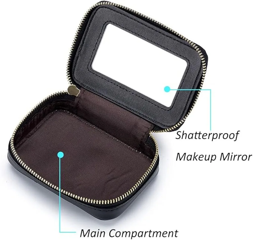 Leather Mini Crossbody Purse Quilted Embroidery Leather Earphone Bag Purse Lipstick
