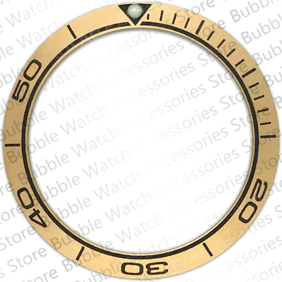 Inserto per lunetta in ceramica nera blu oro 38mm adatto per orologio da polso meccanico Omg HaiMa600