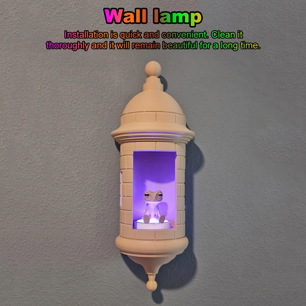 بورتوريكو غاريتا جدار كوكي مصباح قابل للتعديل كوكي الضفدع مصابيح الحائط مع جهاز التحكم عن بعد فريد بورتوريكو هدية زخرفة المنزل