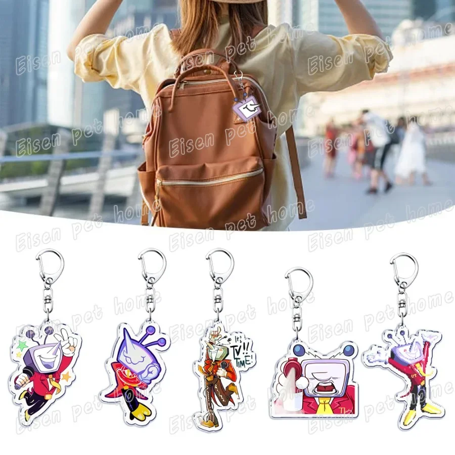 لعبة Deltarune Tenna المفاتيح Llaveros اكسسوارات حقيبة Charms Spamton Tenna الطفل ميمي سلاسل المفاتيح Keyrings مجوهرات المشجعين هدية