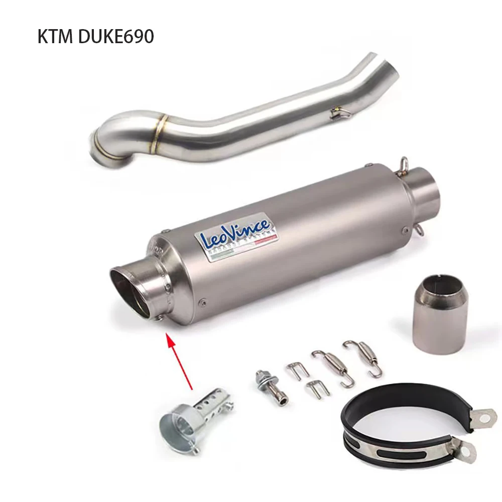 Rafesno The LeoVi motorcycle exhaust pipe is used in the KTM DUKE690 modified midsection tail exhaust kit