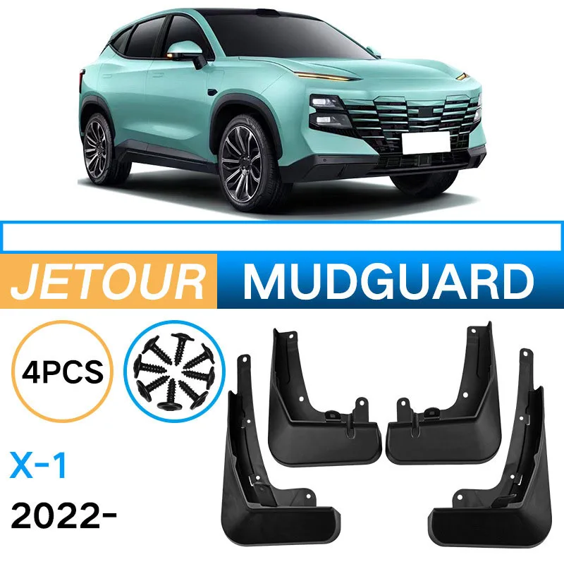 

Брызговики для Jetour X-1 2022-2023, автомобильные шины, мягкие крылья, плитка, запасные части для автомобиля, внешние детали