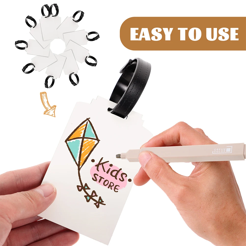 

30pcs Blank Board Luggage Tags Sublimation Suitcase Labels Travel Bag Name ID Cards Heat Transfer DIY Accessories
