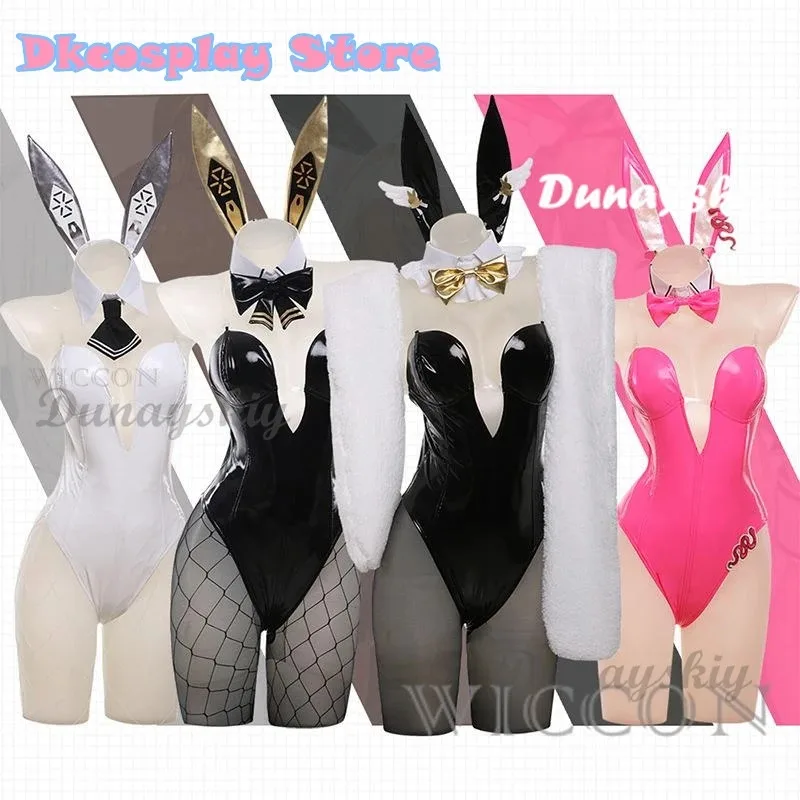 

dd54NIKKE The Goddess Of Victory Bunny Girl Blanc Noir Cosplay Fantasia Costume Sexy Uniform for Girls Women Halloween Disguise