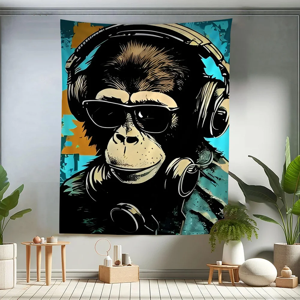 

80s Retro Funny Monkey Hanging Bohemian Tapestry Cheap Hippie Wall Hanging Bohemian Wall Tapestries Mandala Hanging Home Decor