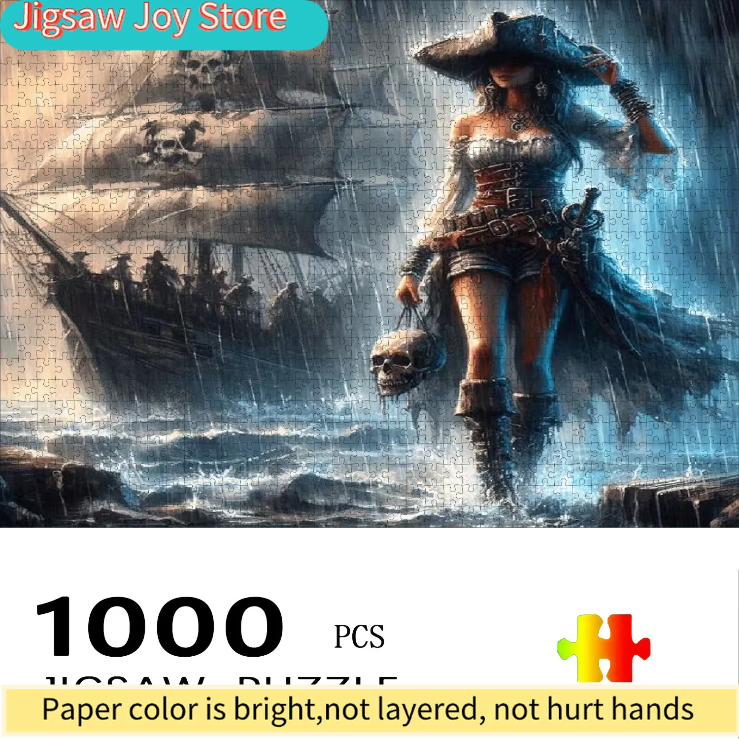 

Пазл из бумаги «Пиратский капитан», высокое качество, увлекательная семейная игра для снятия стресса, идеально подходит для домашнего отдыха и тренировки мозга.