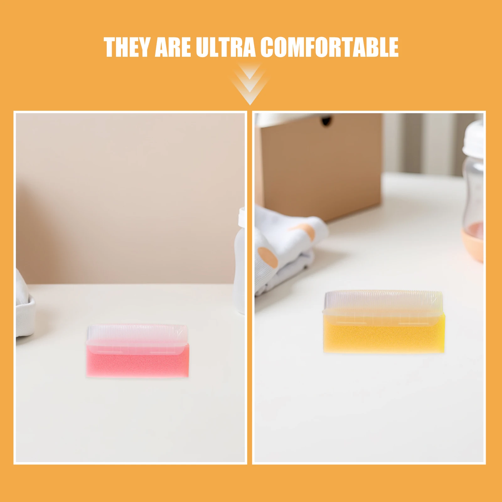 

2pcs Sensory Brush Sponge Massage Bath Brush For Baby Shower Relaxation Therapy Soft Comfortable Skin Cleaning Tool