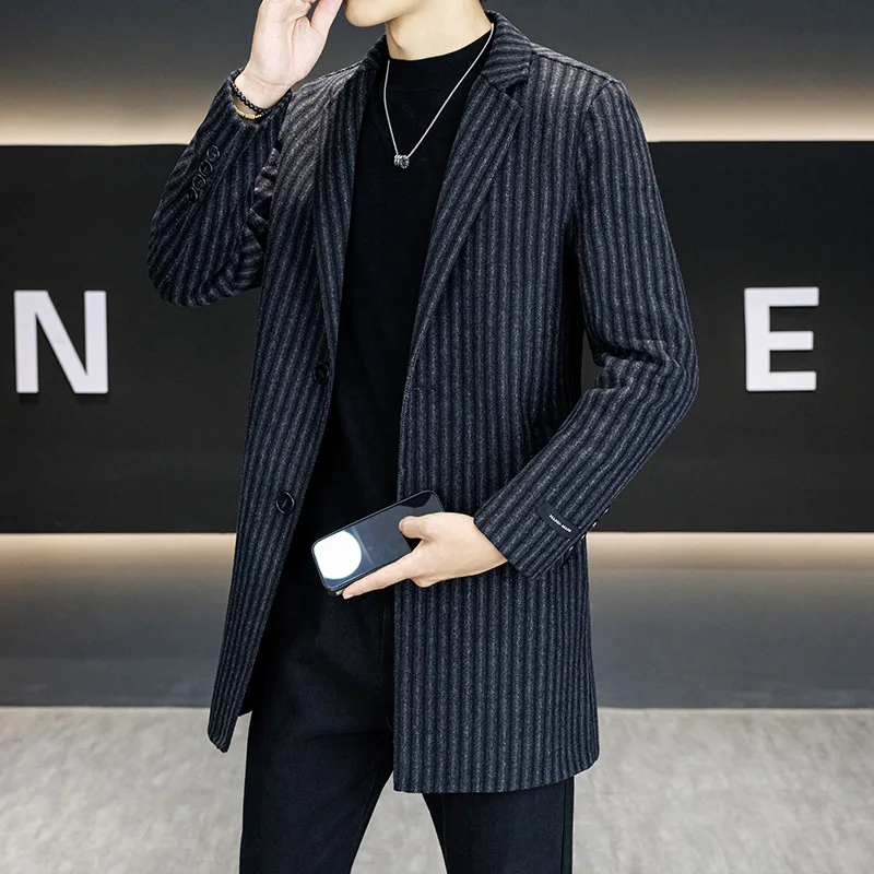 

High Quali Double-Sided Fce Wool Jaet for Teens Outerwear Casual Loose Fit Regular Length Long Sve