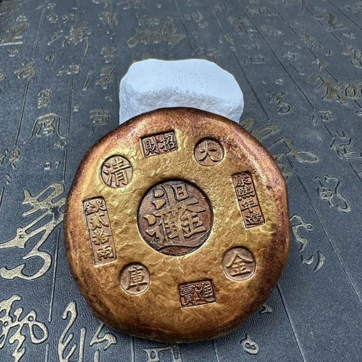 Old gold daily gold twenty taels cone gold ingot cultural play ornament