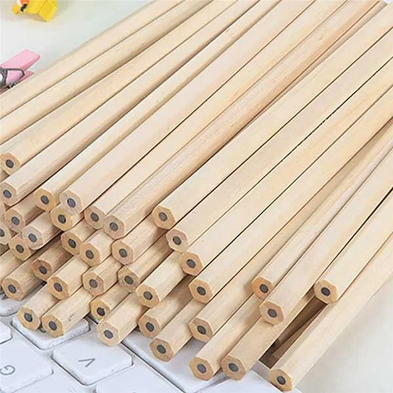 

RANA 100Pcs/Wooden Pencil HB Hex Pencil Stationery Office Supplies