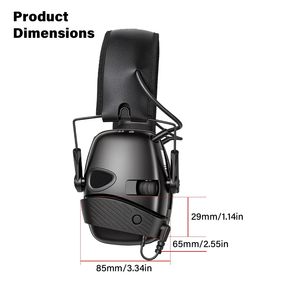 Outdoor Tactical Bluetooth Electronic Shooting Earmuff Active Anti‑noise Headset Impact Sound Amplification Hearing Protector