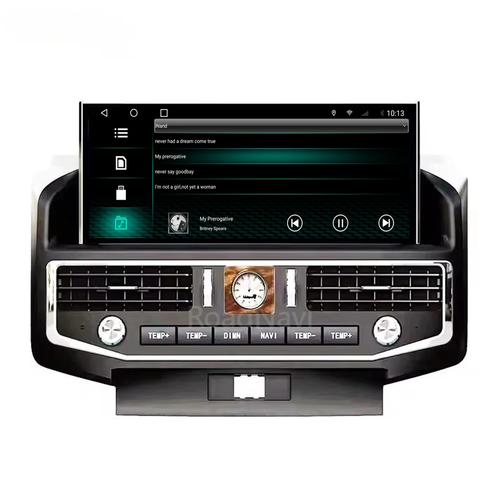 مشغل ديفيدي للسيارة لتويوتا لاند كروزر LC200 2008-2015 راديو السيارة لوحة القيادة المثبتة Carplay GPS