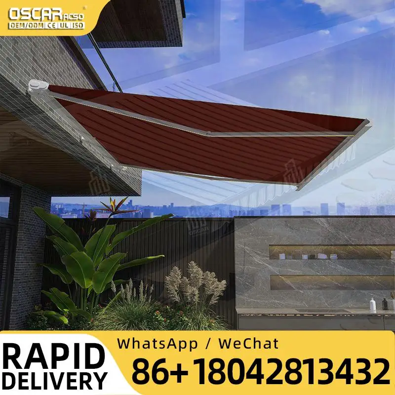 

Outdoor Motorized Retractable Folding Cassette Awnings Customizable Remote Controlled for Garden Patio Balcony Retractable Awnin