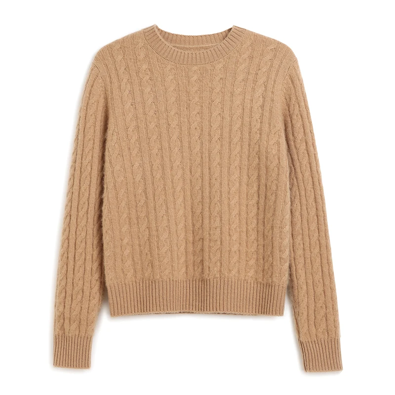 2025 Winter Loose Warm Sweaters 100% Pure Cashmere Knitted Pullovers Women Soft High Quality Ladies Jumpers Clothes SD A12