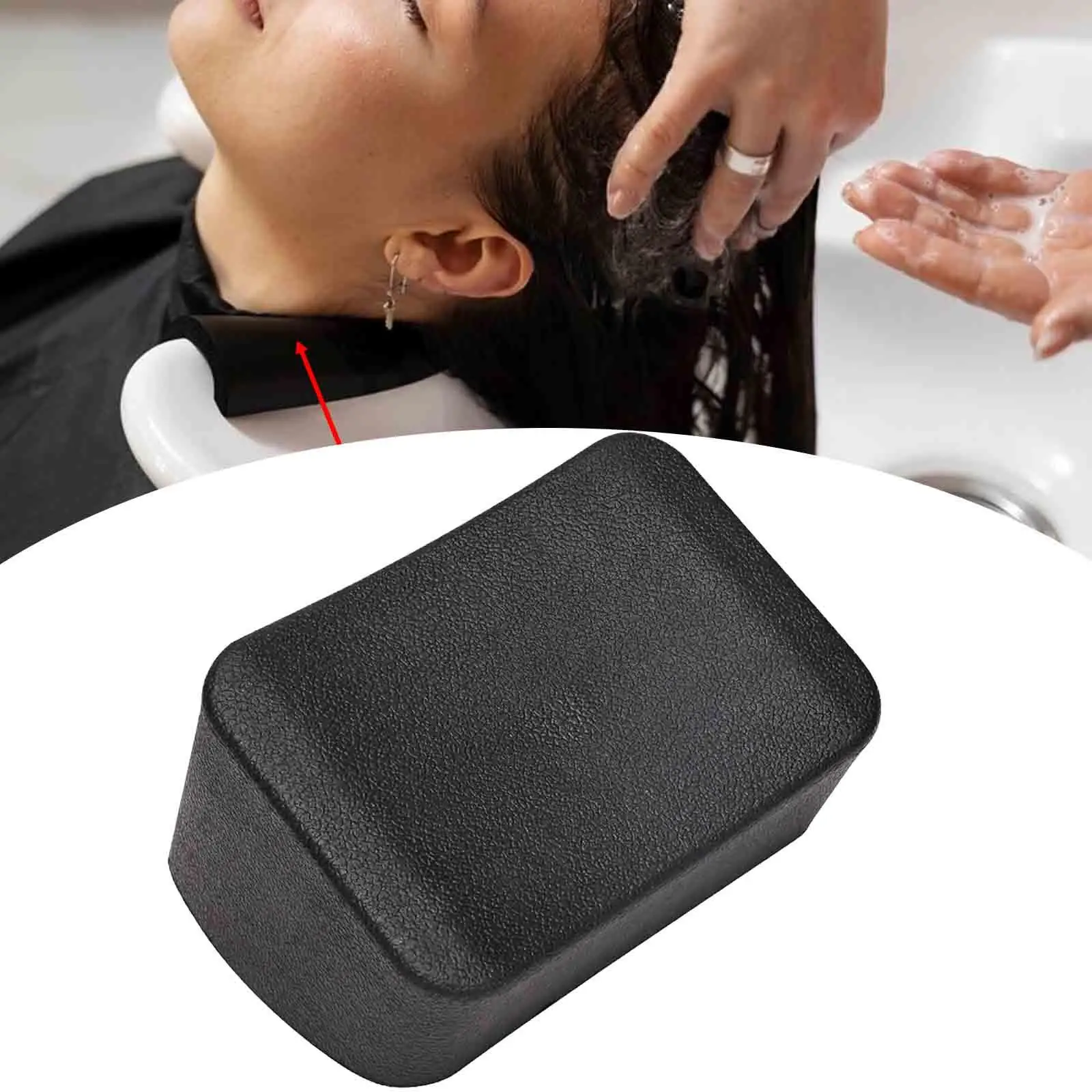 Cojín de descanso para el cuello, cuenco de champú, goma suave, portátil, soporte cómodo para la cabeza, suministros de peluquería para salón de belleza