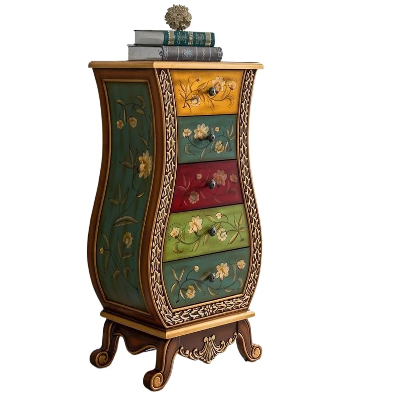 

European three four five chest cabinet, decorative cabinet storage cabinet solid wood locker American drawer cabinet