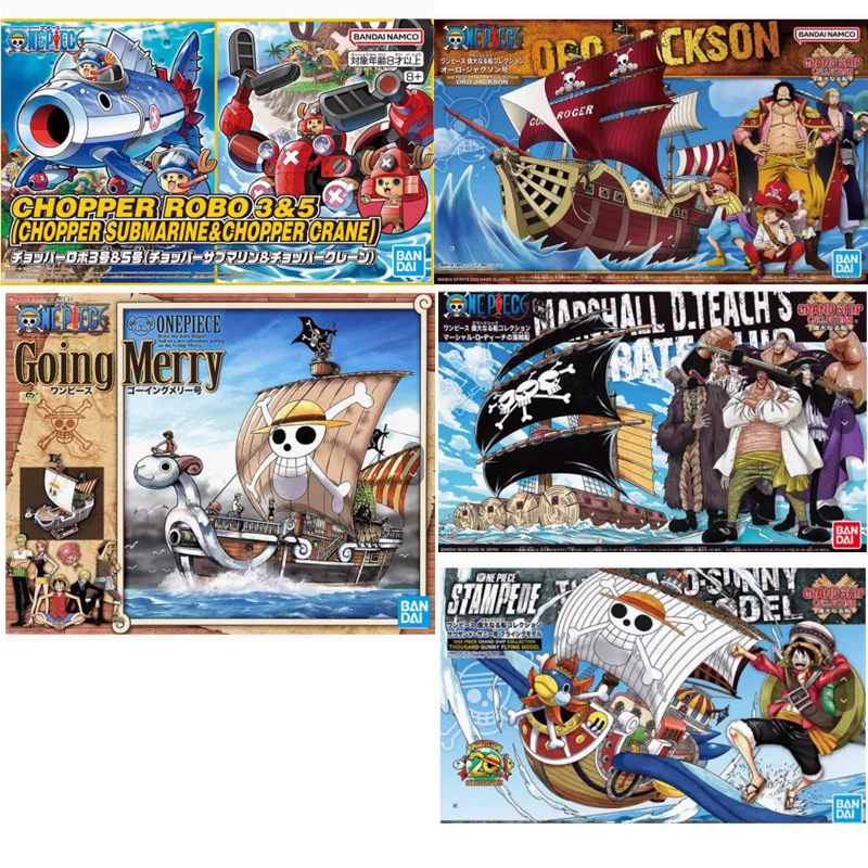 

Коллекционные модели кораблей One Piece от Bandai: Thousand Sunny и Going Merry, аниме-фигурки, игрушки для фанатов, лимитированная серия, подарки.
