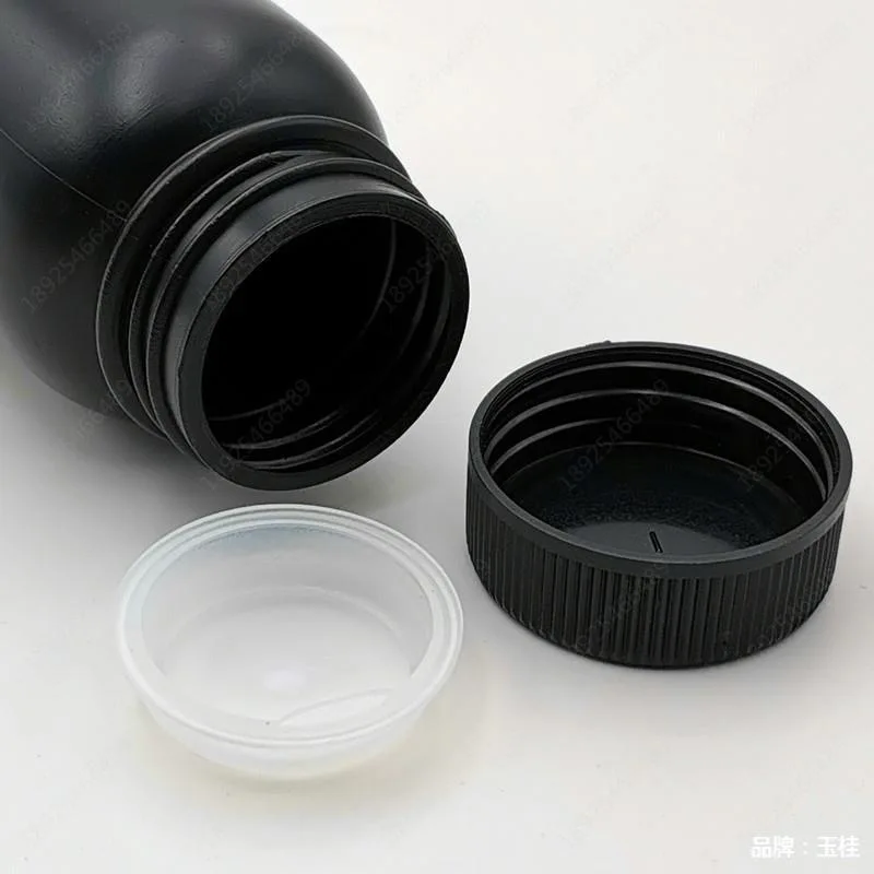 50ml / 50g Thick Black HDPE Bottle, plastic bottle, 100g wide mouth black plastic round bottles