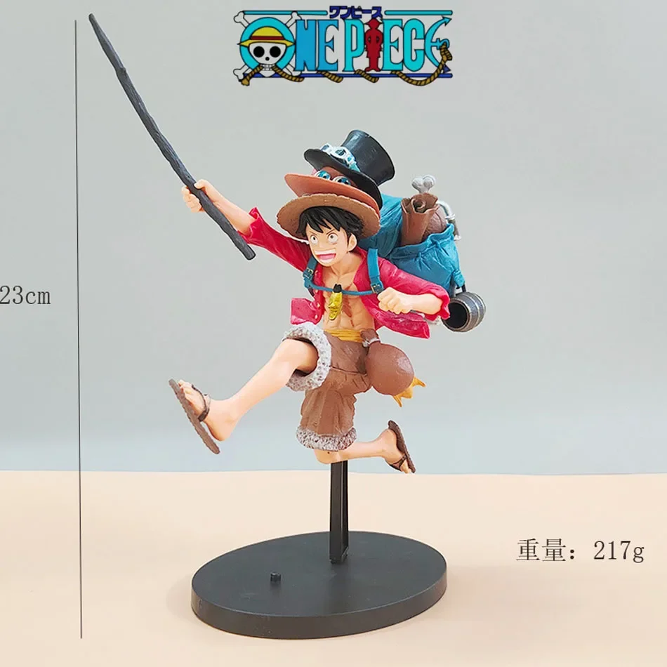

***3PCS One Piece Luffy Three Brothers Sabo Ace Luffy Anime Model Office PVC Figure Ornaments Children's CollectionBirthdayGift