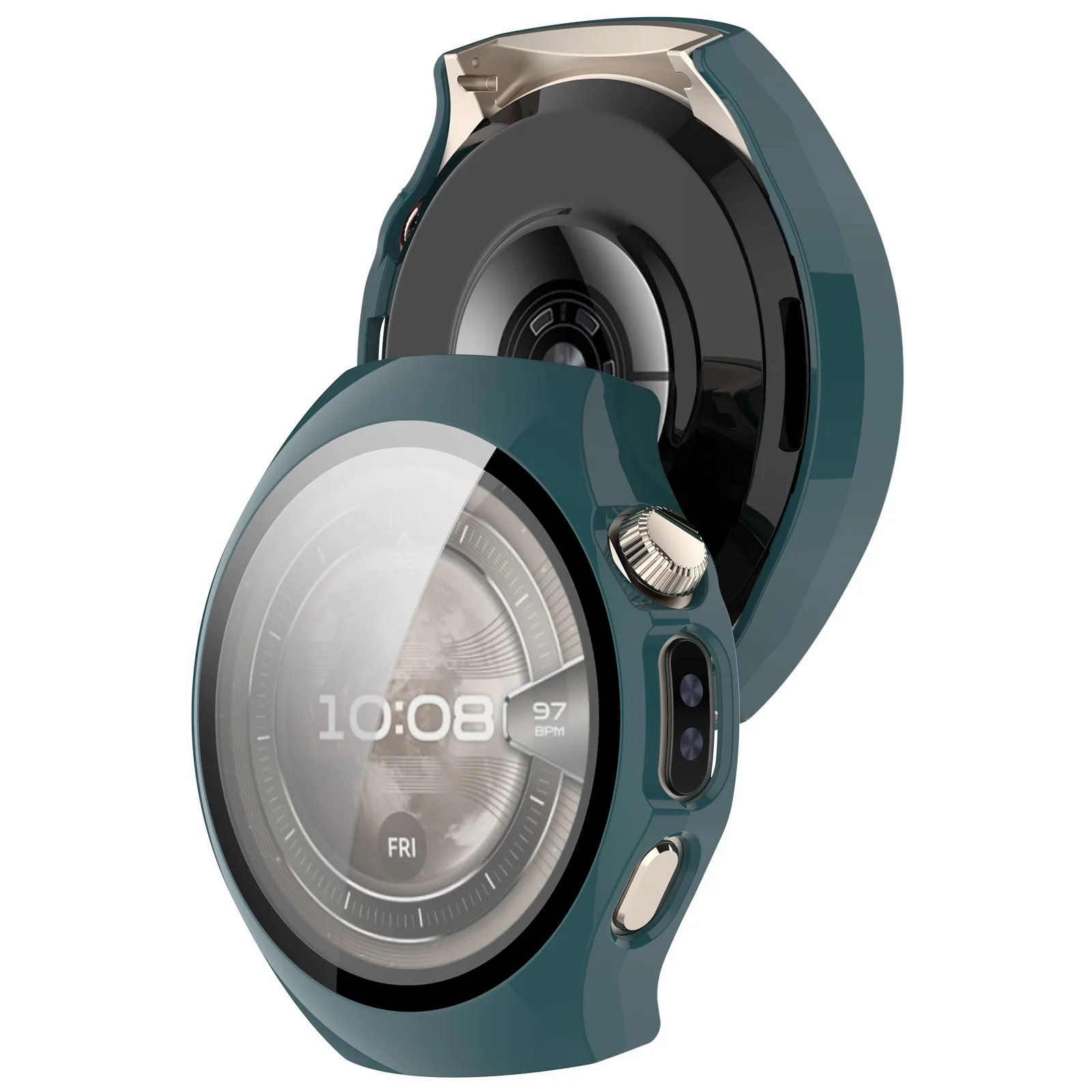 Твердая стеклянная защитная пленка для экрана, полнокадровый чехол для умных часов Huawei Smart Watch 5, 46 мм/42 мм, защитный чехол-бампер