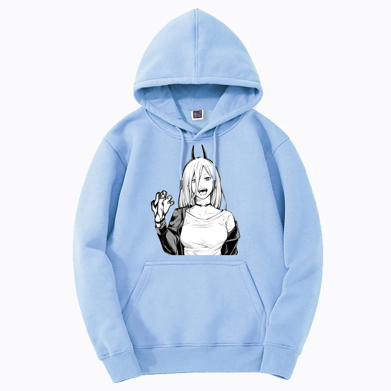 Chainsaw Man Hoodie Power Printing Hoody Unisex Autumn Fashion Japanese Anime Hoodies Sweatshirt Long Sleeves Pullover