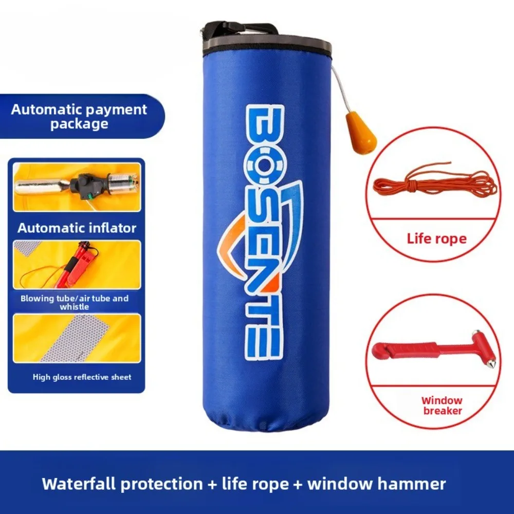 Water Rescue Auto-Inflatable Life Jacket - Car Escape Tool with Window Breaker Portable Vehicle Flotation Device