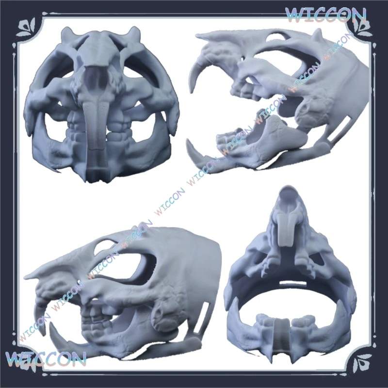 

Monster Skull Cosplay Fursuit Kigurumi Headsets Furry Halloween Beast Cranium Horror Party Costume Accessory Scary Gothic