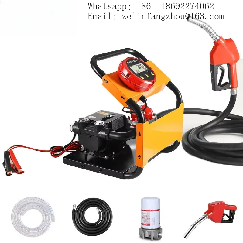 CAVITT 550W Electric High Flow Diesel Transfer Pump Assembly Digital Meter Portable Fuel Dispensing Pump Kit Heavy Duty