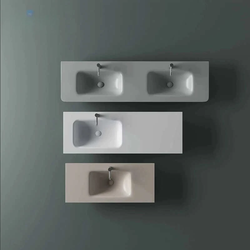 Lavabo per WC combinato con lavabo singolo, lavabo integrato color pietra artificiale