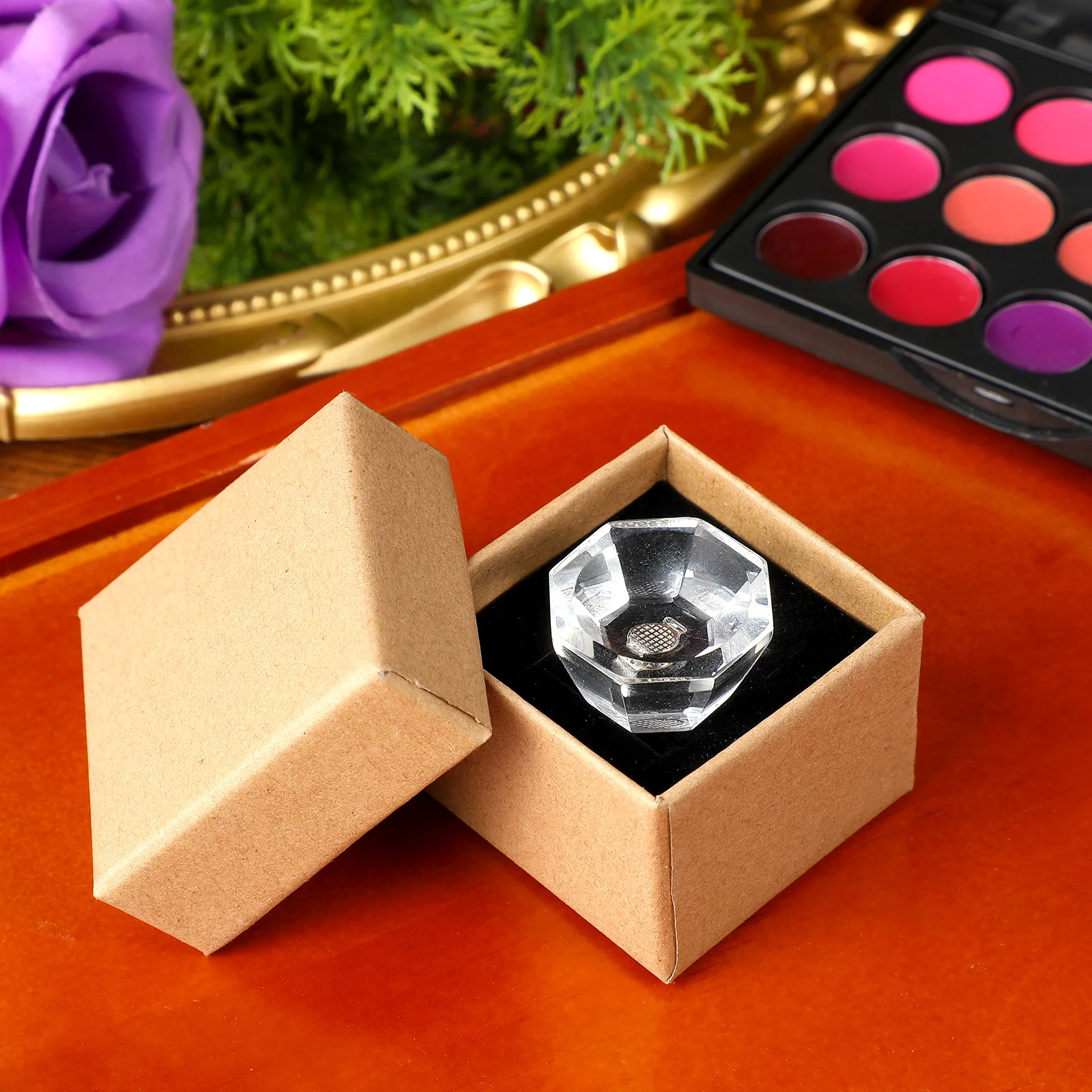 

1Pcs Color Pigment Ring Cup Lightweight Ink Holder Eyelash Makeup Tool Remover Primer Container for Semi Lash