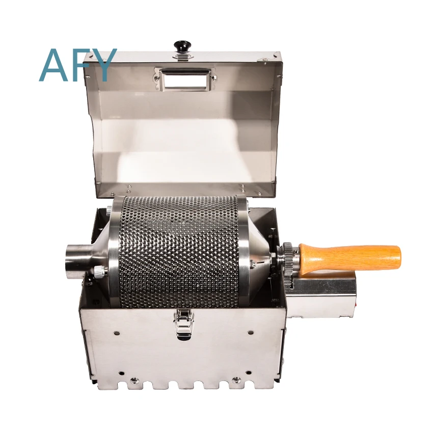 Commercial Coffee Roaster Machine for AS1-S400T Heat Resistant Quartz Glass Drum Stainless Steel Roasting Equipment