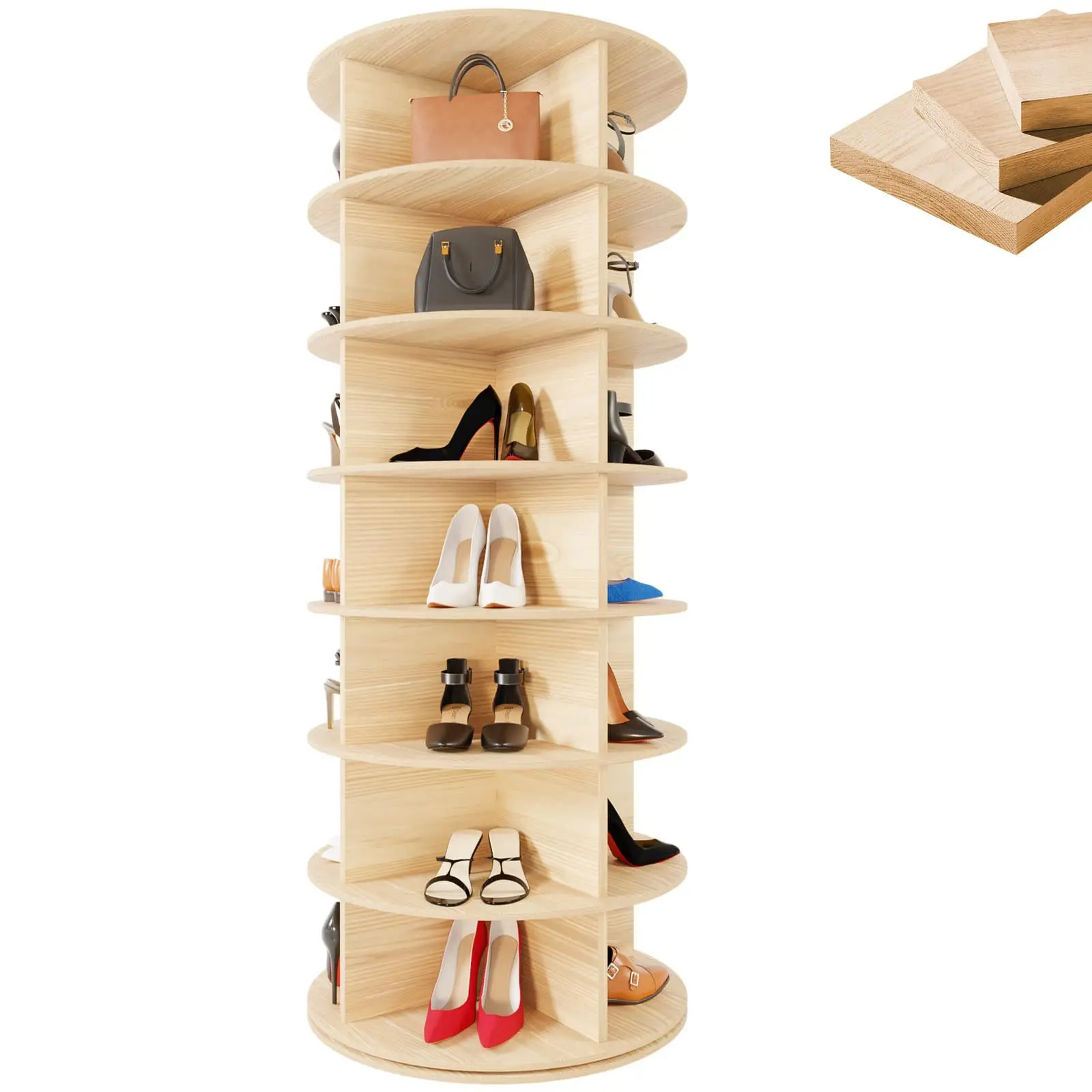 

Rotating shoe bag rack 7th floor storage locker, living room