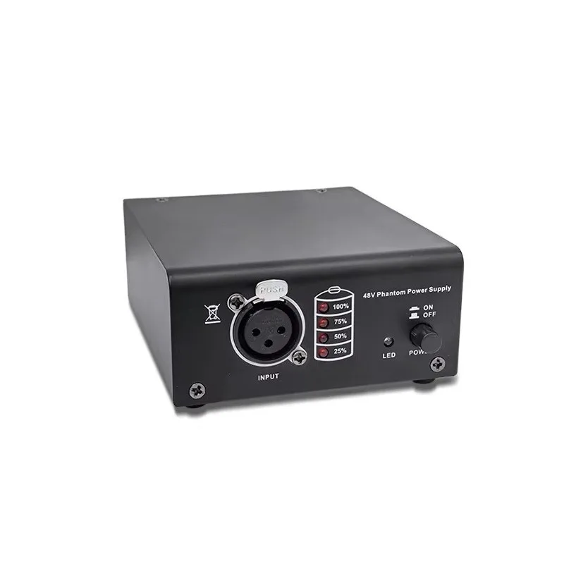 For Condenser Microphone 48V Phantom Power Sound Card, Outdoor Microphone with Battery 48V Power Supply