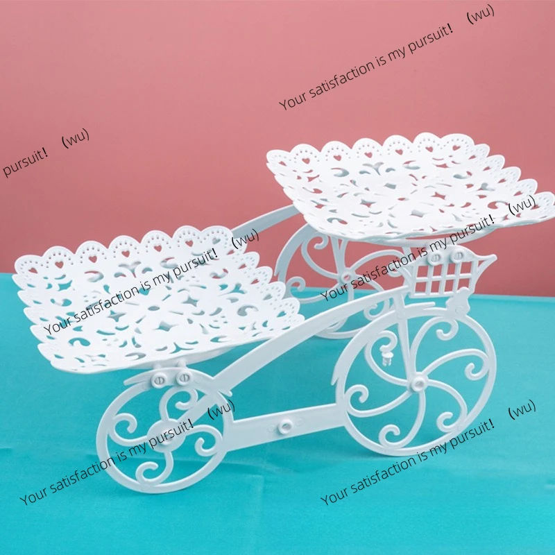 European three-layer fruit plate, living room tea machine dried fruit candy plate dessert table