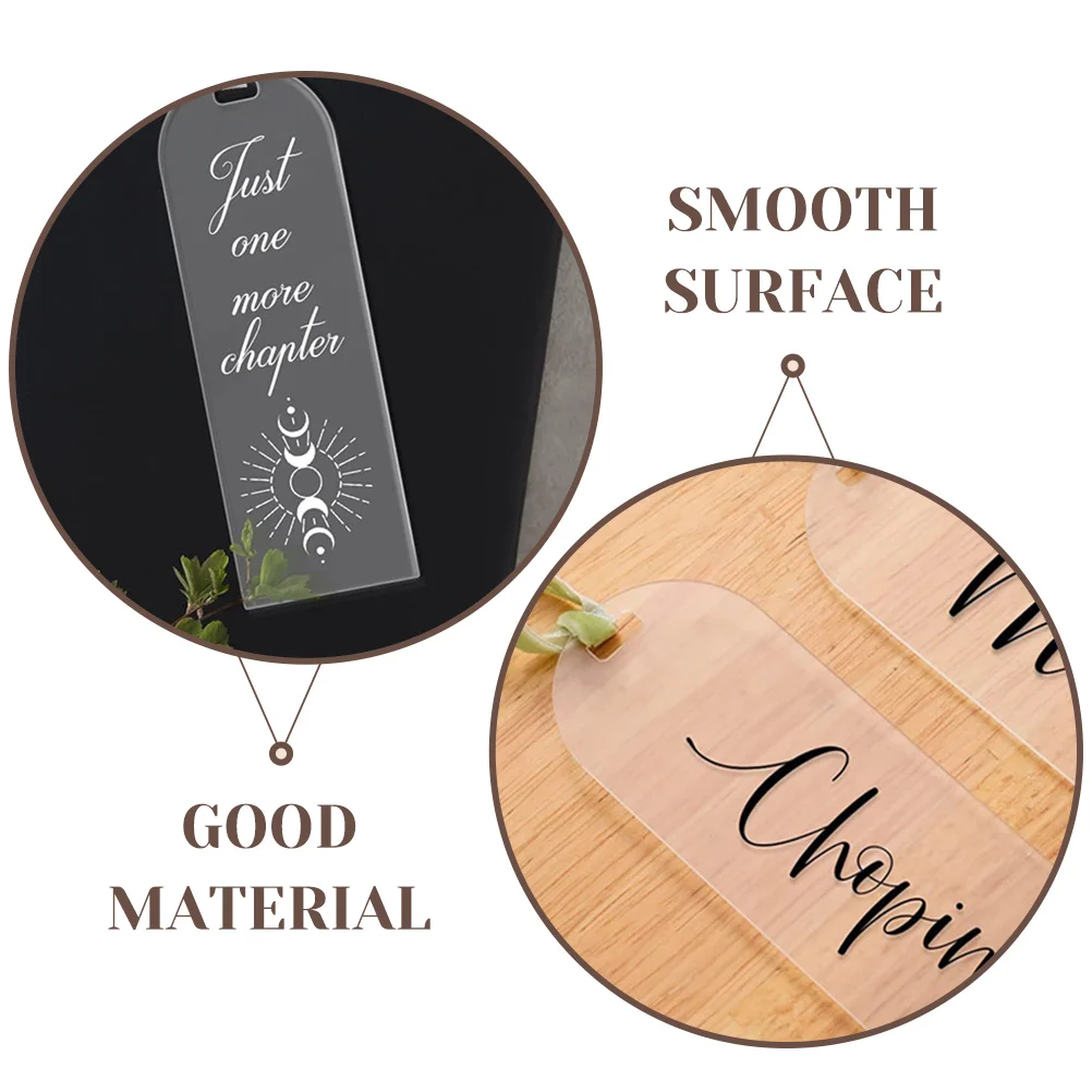 ที่คั่นหนังสืออะคริลิคใส 20 ชิ้น สำหรับอ่านหนังสือ ทำเอง น้ำหนักเบา รูปทรงสี่เหลี่ยมผืนผ้า เหมาะสำหรับคนรักหนังสือ ครู และงานฝีมือ